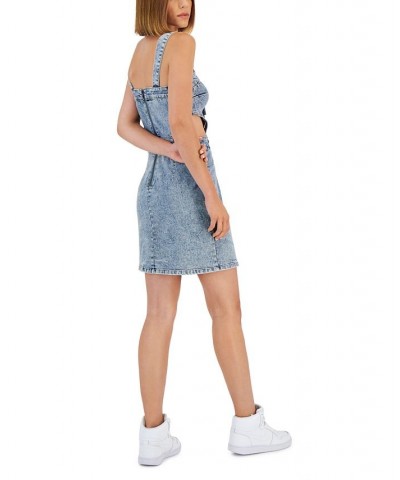 Juniors' Denim Side-Cutout Dress Sundale Wash $27.54 Dresses