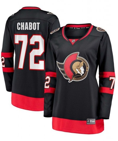 Women's Thomas Chabot Black Ottawa Senators 2020/21 Home Premier Breakaway Player Jersey Black $75.90 Jersey