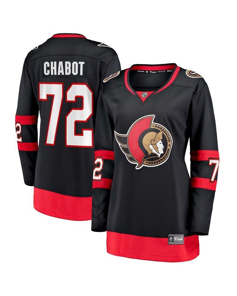 Women's Thomas Chabot Black Ottawa Senators 2020/21 Home Premier Breakaway Player Jersey Black $75.90 Jersey