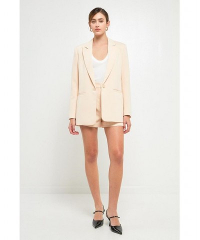 Women's Single Breasted Blazer Ivory/Cream $46.80 Jackets