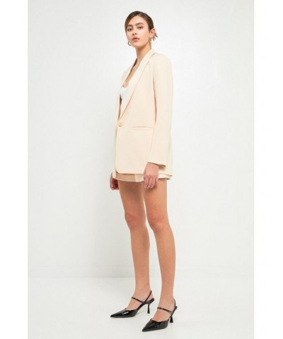 Women's Single Breasted Blazer Ivory/Cream $46.80 Jackets