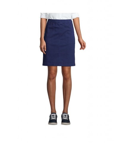 Women's Mid Rise Elastic Waist Pull On Knockabout Chino Skort Deep sea navy $31.37 Skirts