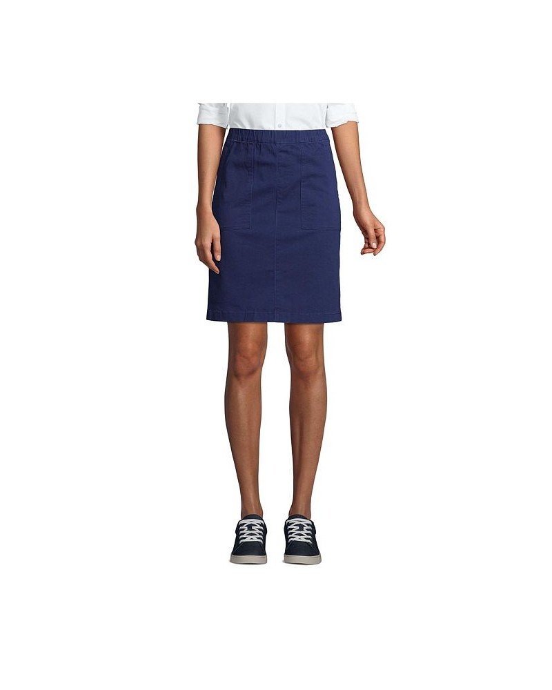 Women's Mid Rise Elastic Waist Pull On Knockabout Chino Skort Deep sea navy $31.37 Skirts