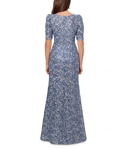 Lace Sequined Dress Blue $105.06 Dresses