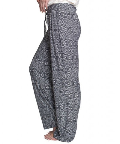 Women's 2-Pk. Sleep Pants & Boxer Shorts Black Ikat / Black $15.58 Sleepwear