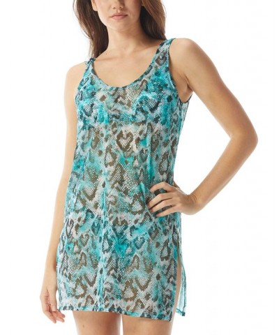 Quinn Snake-Print Tank Cover-Up Dress Animal Print $32.44 Swimsuits