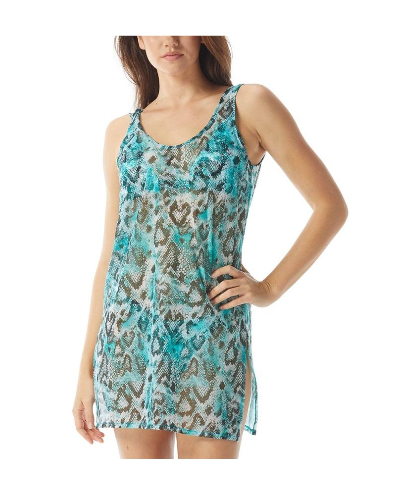 Quinn Snake-Print Tank Cover-Up Dress Animal Print $32.44 Swimsuits