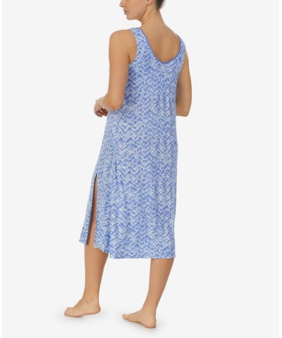 Women's Long Sleeveless Nightgown Blue $22.52 Sleepwear