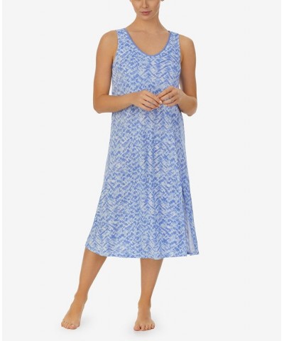 Women's Long Sleeveless Nightgown Blue $22.52 Sleepwear