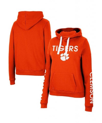 Women's Orange Clemson Tigers 3-Hit Pullover Sweatshirt Orange $30.00 Sweatshirts