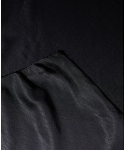 Women's Satin Long Skirt Black $37.80 Skirts