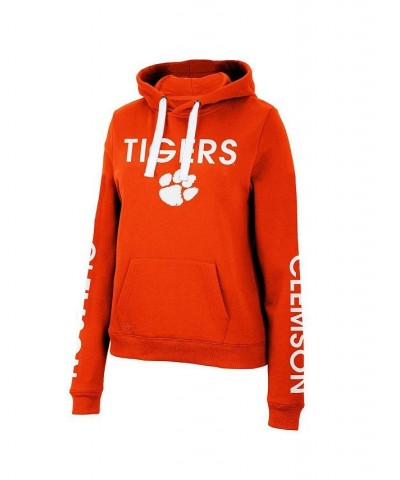 Women's Orange Clemson Tigers 3-Hit Pullover Sweatshirt Orange $30.00 Sweatshirts