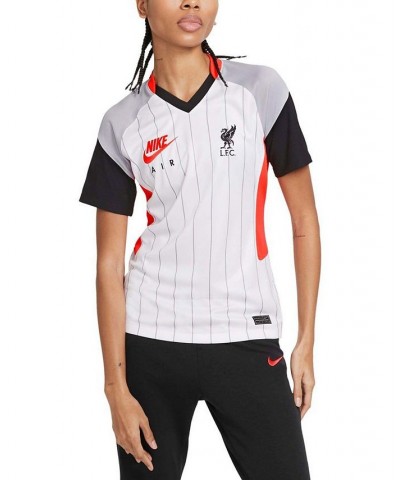 Women's White Liverpool 2020/21 Fourth Stadium Air Max Replica Jersey White $41.00 Jersey