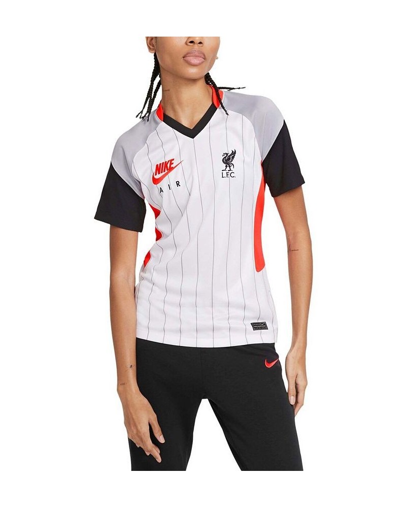 Women's White Liverpool 2020/21 Fourth Stadium Air Max Replica Jersey White $41.00 Jersey