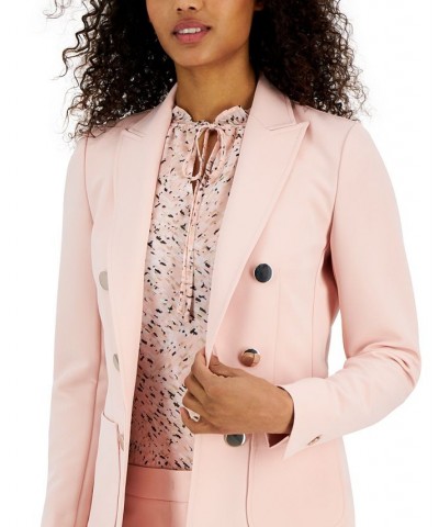 Faux Double Breasted Blazer Printed Chiffon Blouse and Bowie Pants Cherry Blossom $38.64 Pants