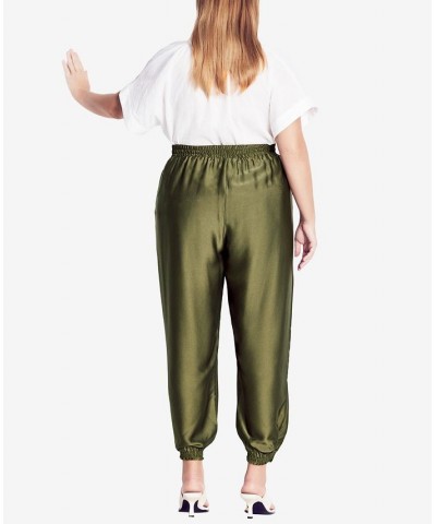 Trendy Plus Size Relaxed Class Pants Khaki $35.55 Pants