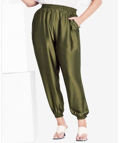 Trendy Plus Size Relaxed Class Pants Khaki $35.55 Pants