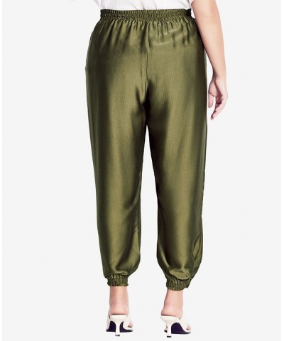 Trendy Plus Size Relaxed Class Pants Khaki $35.55 Pants