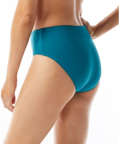 Contours High-Waist Bikini Bottoms Blue $32.68 Swimsuits