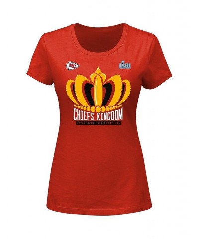 Women's Branded Red Kansas City Chiefs Super Bowl LVII Champions Plus Size Last Standing T-shirt Red $25.43 Tops