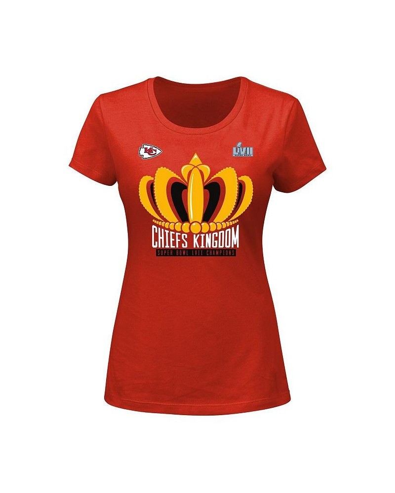 Women's Branded Red Kansas City Chiefs Super Bowl LVII Champions Plus Size Last Standing T-shirt Red $25.43 Tops