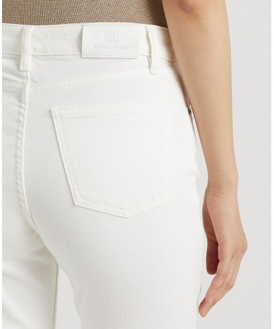 Women's High-Rise Straight Ankle Jeans White Wash $45.00 Jeans