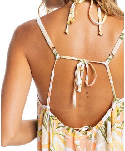 Juniors' Pt Beach Classics Floral Strappy Bra & Bikini Bottoms Bright White Subtly Salty Mult $32.40 Swimsuits