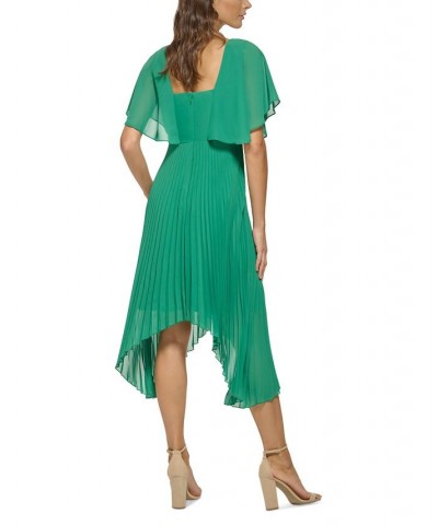 Chiffon Pleated Dress Green $40.28 Dresses