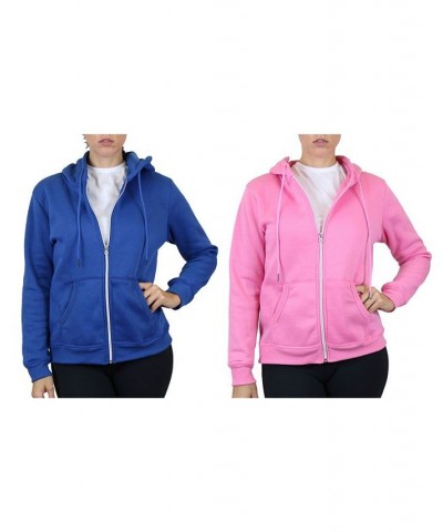 Women's Fleece Lined Zip Hoodie Pack of 2 Black Charcoal $30.60 Sweatshirts