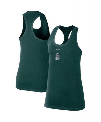 Women's Green Michigan State Spartans Varsity Stack Vault Racerback Scoop Neck Tank Top Green $22.03 Tops