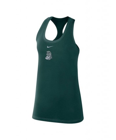 Women's Green Michigan State Spartans Varsity Stack Vault Racerback Scoop Neck Tank Top Green $22.03 Tops