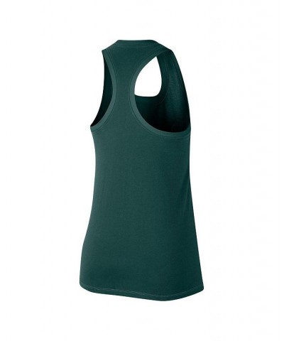 Women's Green Michigan State Spartans Varsity Stack Vault Racerback Scoop Neck Tank Top Green $22.03 Tops