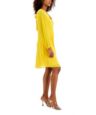 INC Bow-Back Shift Dress Yellow $48.95 Dresses