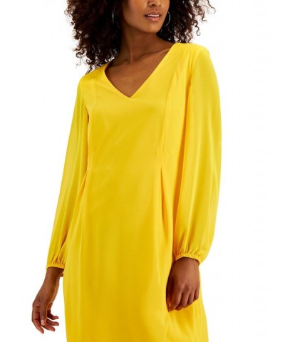 INC Bow-Back Shift Dress Yellow $48.95 Dresses