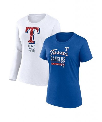 Women's Branded Royal White Texas Rangers Team T-shirt Combo Set Royal, White $28.80 Tops