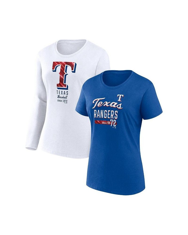 Women's Branded Royal White Texas Rangers Team T-shirt Combo Set Royal, White $28.80 Tops