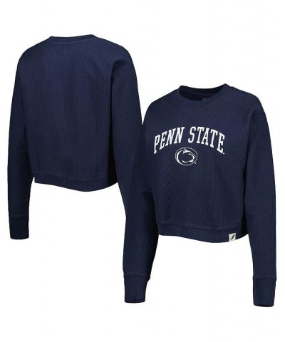 Women's Navy Penn State Nittany Lions Classic Campus Corded Timber Sweatshirt Navy $43.99 Sweatshirts