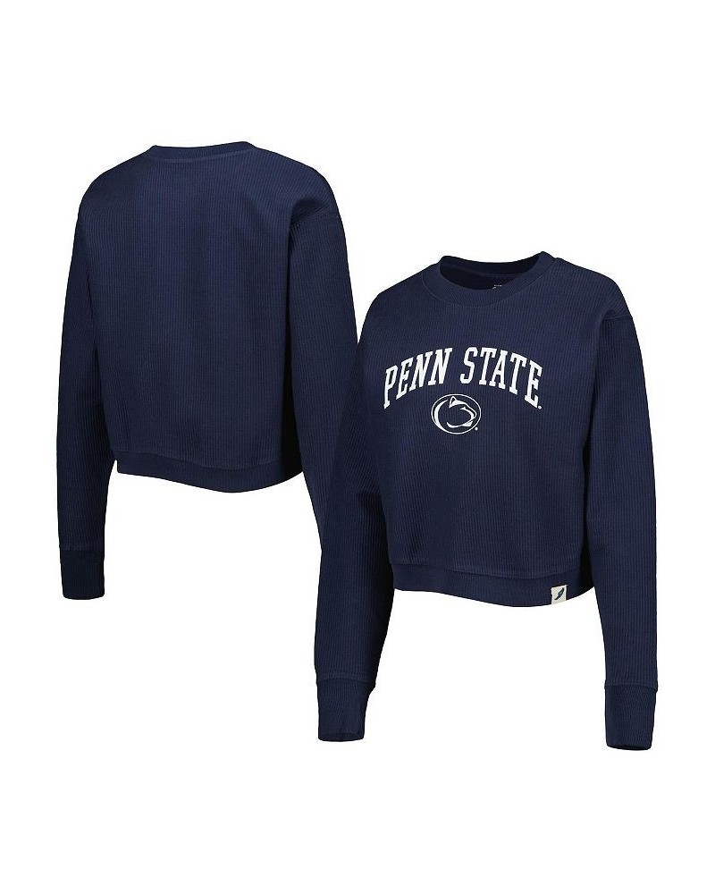 Women's Navy Penn State Nittany Lions Classic Campus Corded Timber Sweatshirt Navy $43.99 Sweatshirts