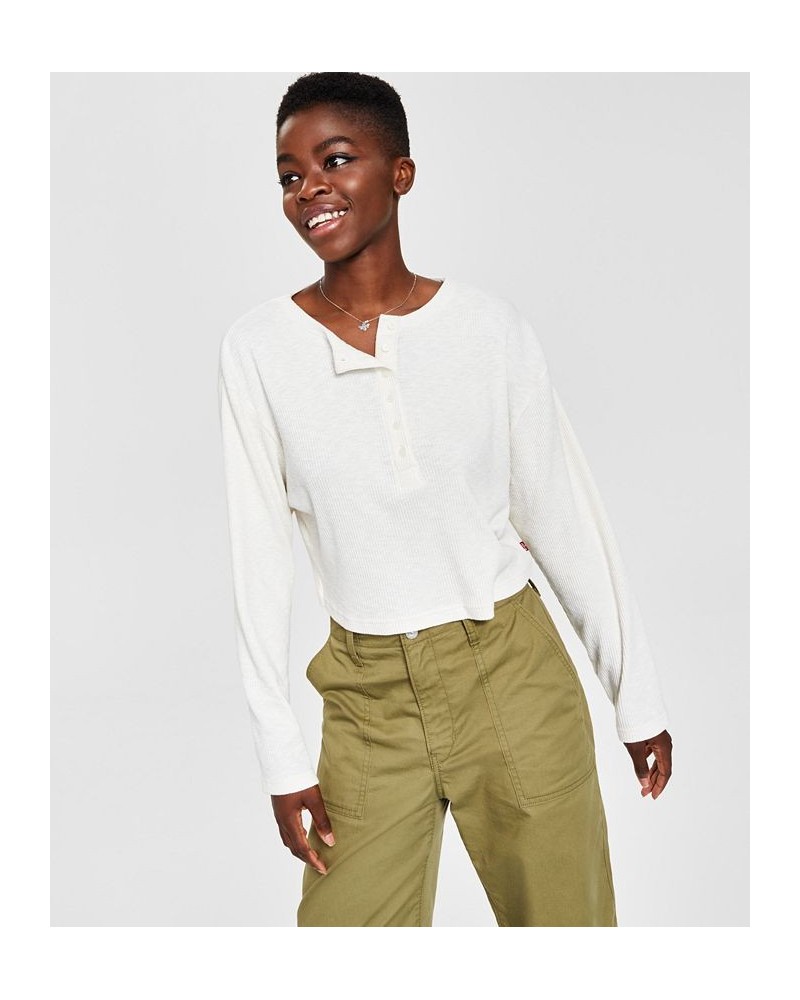 Women's Oversized Shirt Henley Top & Utility Pants Tofu $28.70 Pants