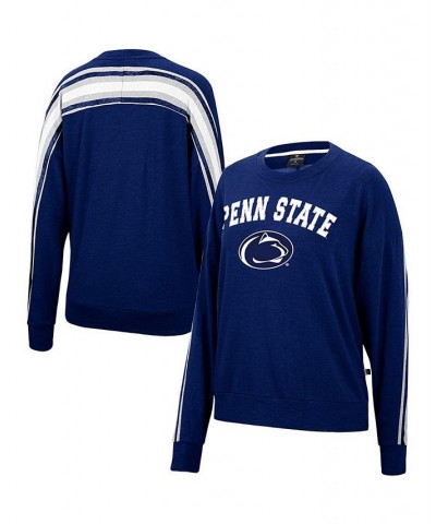 Women's Heathered Navy Penn State Nittany Lions Team Oversized Pullover Sweatshirt Navy $28.04 Sweatshirts