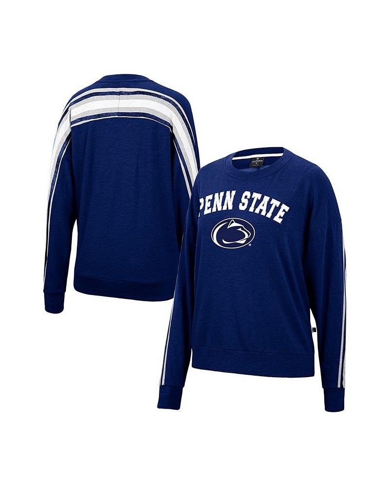 Women's Heathered Navy Penn State Nittany Lions Team Oversized Pullover Sweatshirt Navy $28.04 Sweatshirts