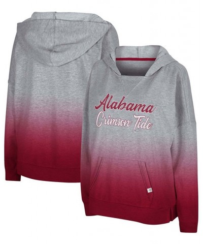 Women's Heather Gray Alabama Crimson Tide On Wednesdays Dip-Dye Pullover Hoodie Heather Gray $25.80 Sweatshirts