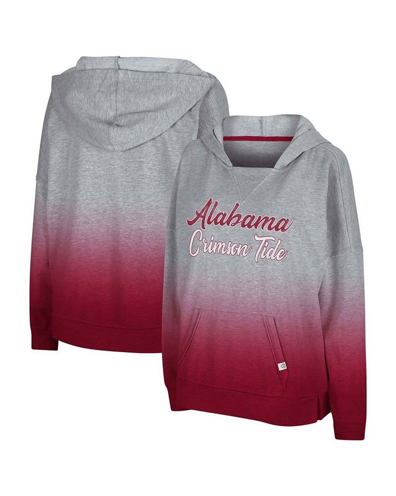 Women's Heather Gray Alabama Crimson Tide On Wednesdays Dip-Dye Pullover Hoodie Heather Gray $25.80 Sweatshirts