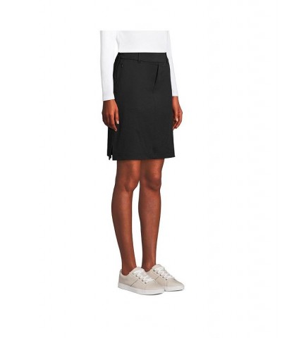 Women's Petite Lands' End Flex High Rise Pull On Skorts Black $38.16 Skirts