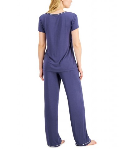 Women's Ultra-Soft Pajama Set Blue $17.36 Sleepwear