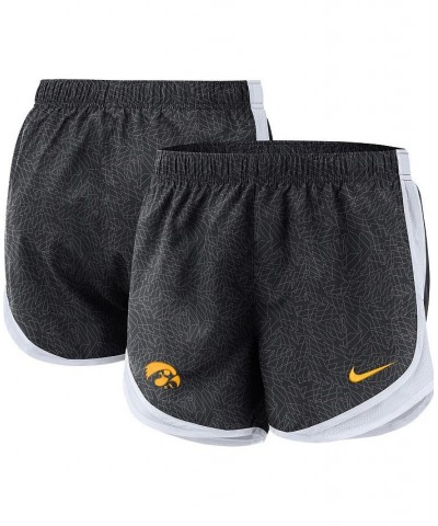 Women's Black White Iowa Hawkeyes Performance Tempo Shorts Black, White $25.91 Shorts