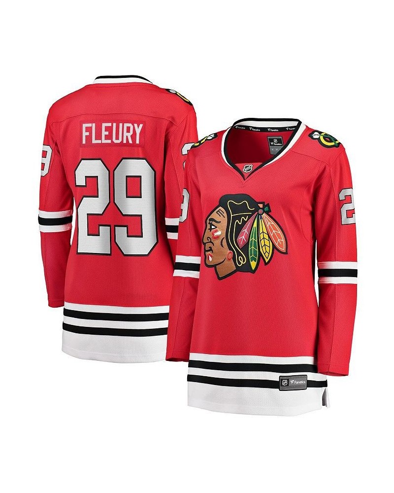 Women's Marc-Andre Fleury Red Chicago Blackhawks Home Premier Breakaway Player Jersey Red $80.00 Jersey