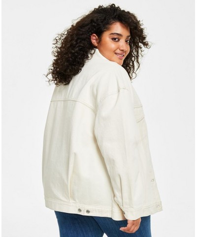 Trendy Plus Size Cotton Baggy Trucker Jacket Barely Freezing $54.99 Jackets