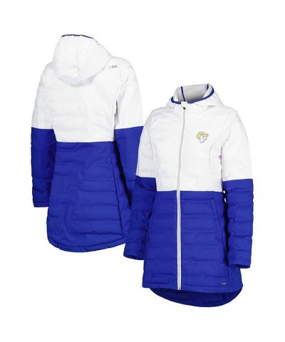 Women's White Royal Los Angeles Rams Willow Quilted Hoodie Full-Zip Jacket White, Royal $54.00 Jackets