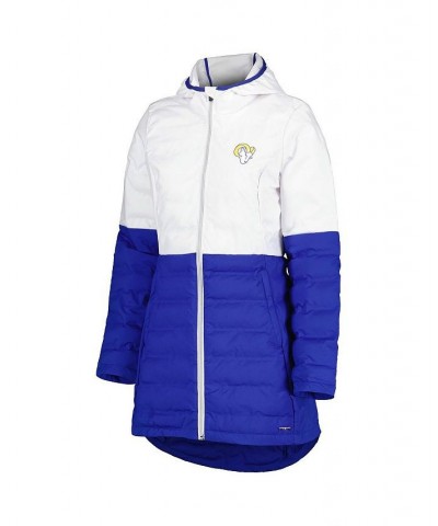 Women's White Royal Los Angeles Rams Willow Quilted Hoodie Full-Zip Jacket White, Royal $54.00 Jackets